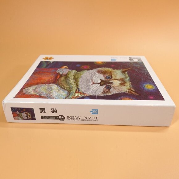 Chinese Cat Jigsaw Puzzle 500 Pieces The Beautiful Scenery Pictures Kitty - Picture 3 of 11